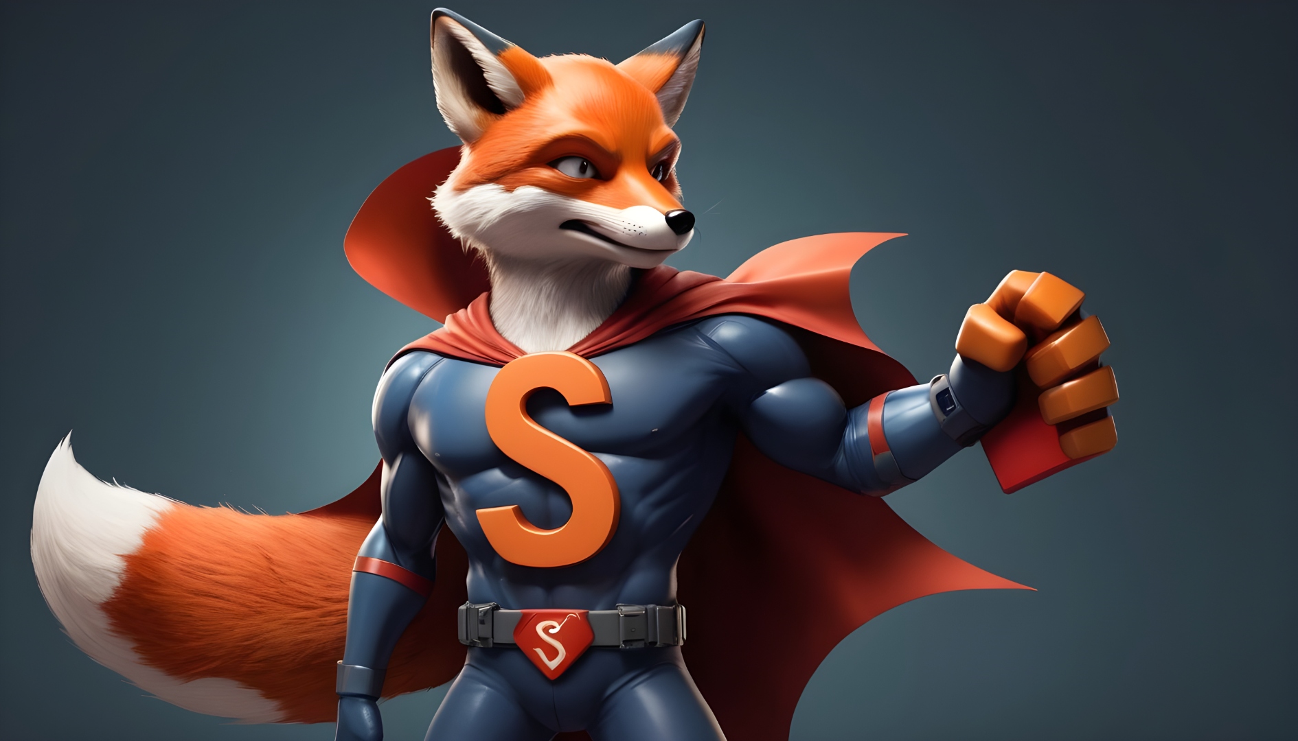 ScoreFox Pro mascot — a superhero fox ready to fight for your credit